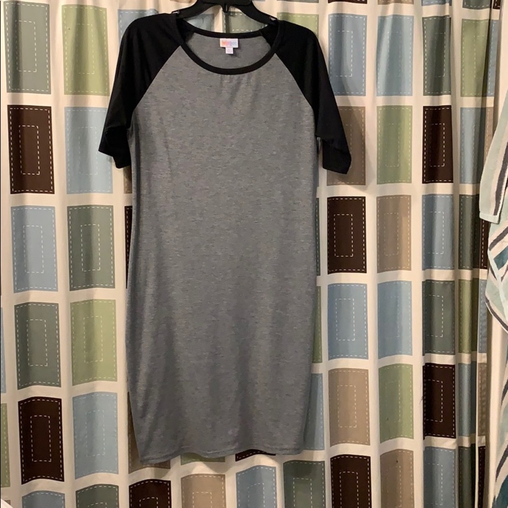 Lula roe women’s large black and gray dress
